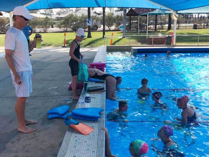 Scott and swimming lessons