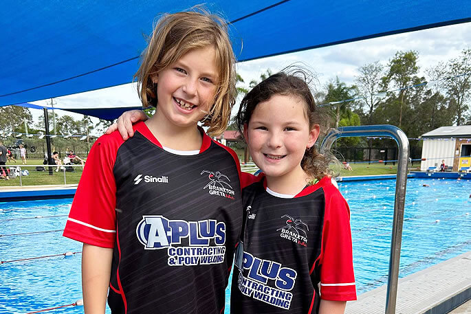 kids having fun at swim club