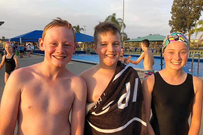 kids having fun at swim club