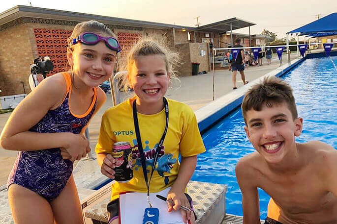 kids having fun at swim club